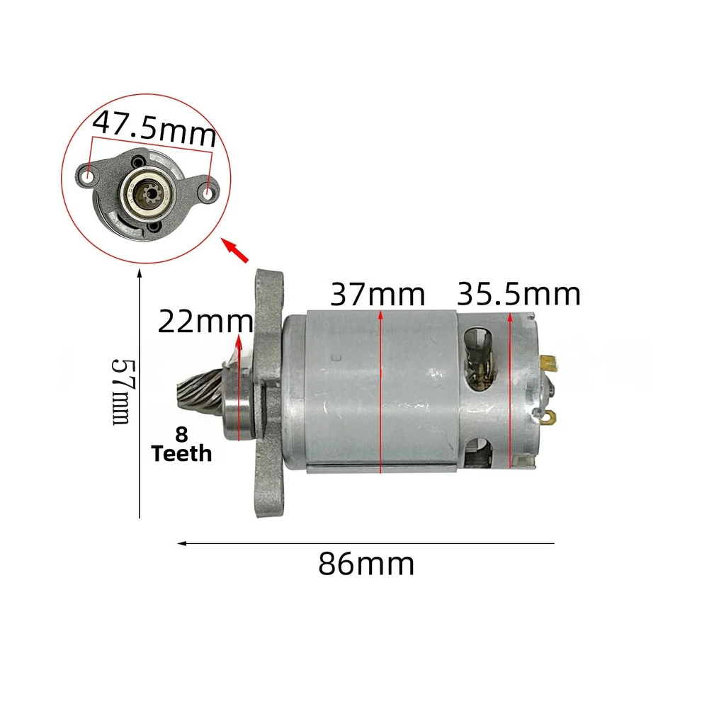 21V Reciprocating Saw Motor Assembly 8 Teeth Bimetal Blade Cutter For 550 Model Power Tool Replacement Part Silver