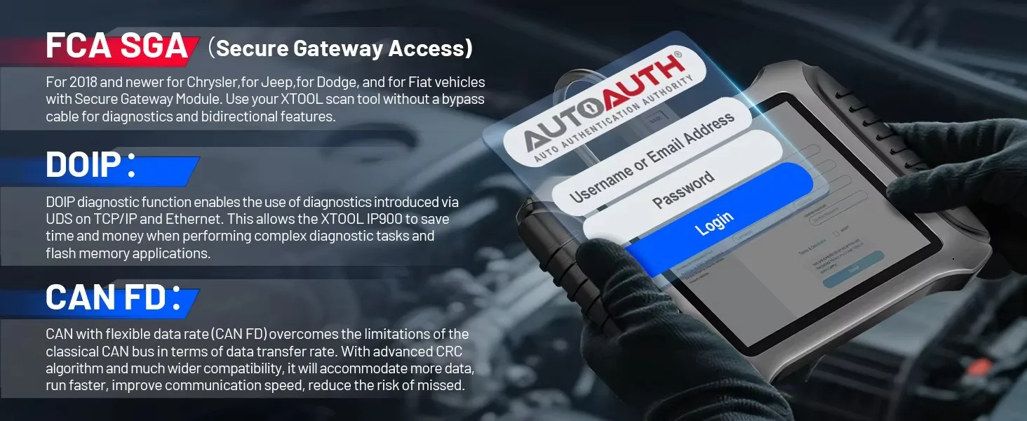 XTOOL IP900 Kfz-Scanner, vollständige Systemdiagnosetools, bidirektionales Scan-Tool, ECU-Codierung, 41 Dienste, CANFD, DOIP, FCA, schnelle Lieferung aus europäischem Lager – Detail 11