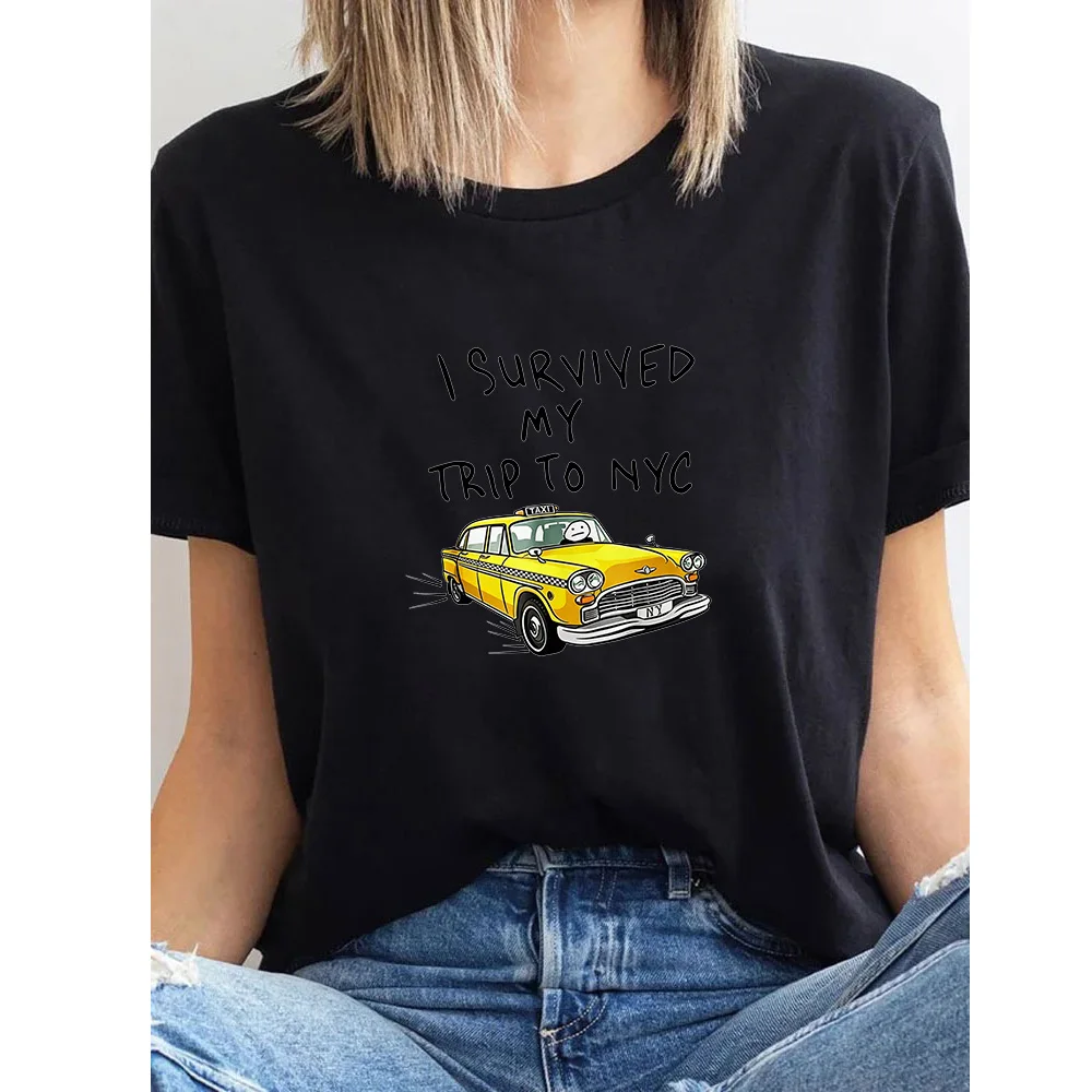 I Survived My Trip To NYC T Shirt New York City Yellow Taxi Shirt Woman Man Summer Cotton Graphic T Shirts Adult O-neck Tops view 6