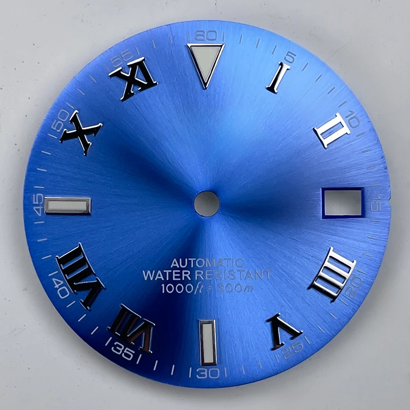 NH35 الطلب S شعار 28.5 مللي متر Sunray 62MAS Prospex روما مؤشر استبدال أجزاء وزارة الدفاع الأخضر مضيئة مناسبة ل NH35N/H36 ساعة الطلب