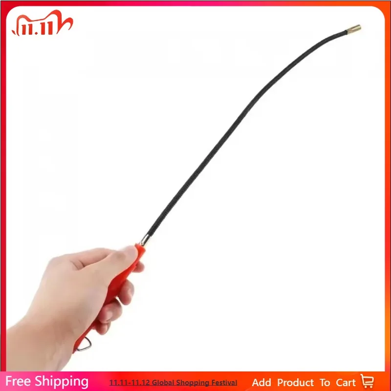 60cm Flexible Magnetic Pickup Tool with LED Light Bendable Metal Grabber Magnetic Claws for Garage Repair