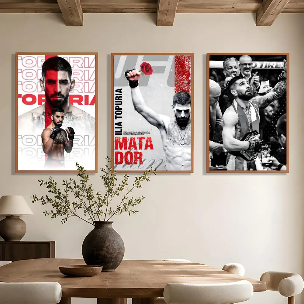 Fighter Champion I-Ilia Topuria Poster Wall Art Poster HD Waterproof PP Print Bedroom Living Room Office Decor Gift