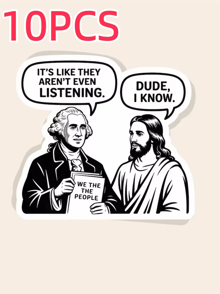 10 PCS Funny Meme Sarcastic Religious & Political Decal - 