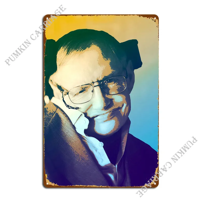 Stephen Hawking Pop Art Metal Plaque Poster Painting Create Cinema Wall Plaque Poster Tin Sign Poster