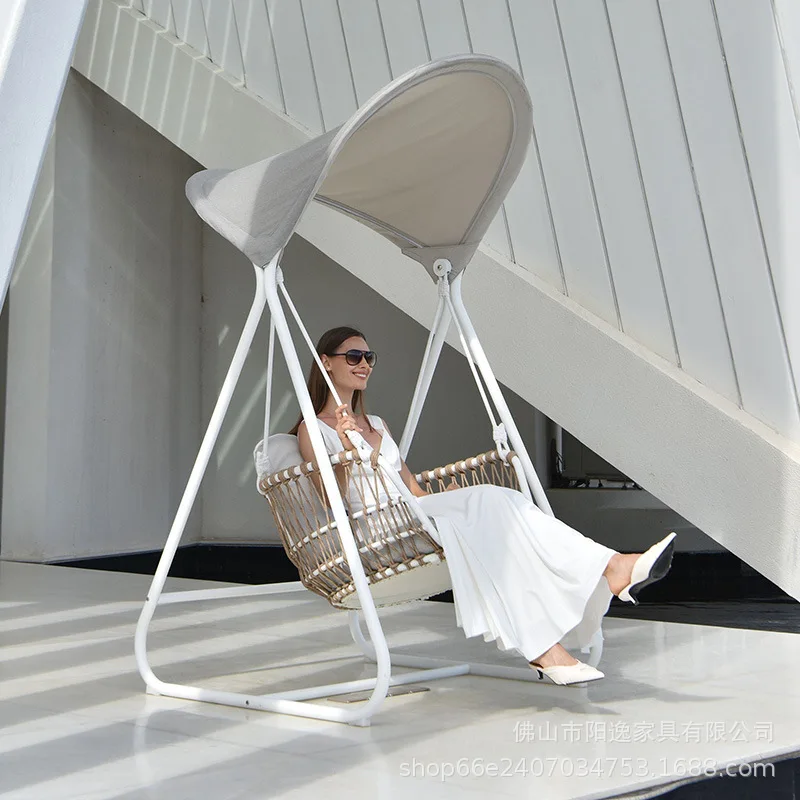 

Outdoor courtyard hanging chair B & B open-air rattan waterproof hanging basket rattan chair balcony family villa outdoor swing