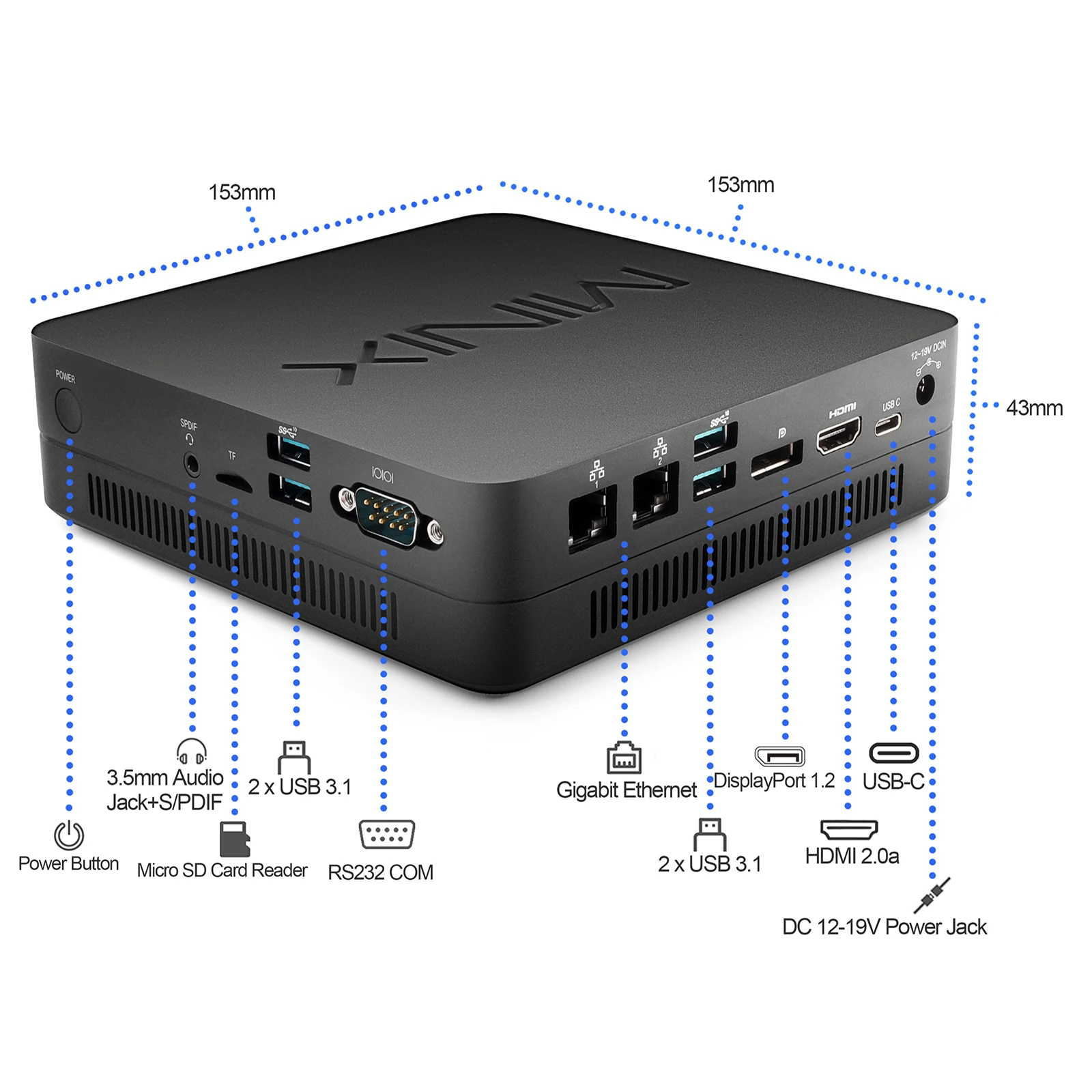 Global Delivery MINIX NGC-5 int el i5-8279U RAM 8GB SSD 256GB Desktop Gaming Computer office mini pc gamer