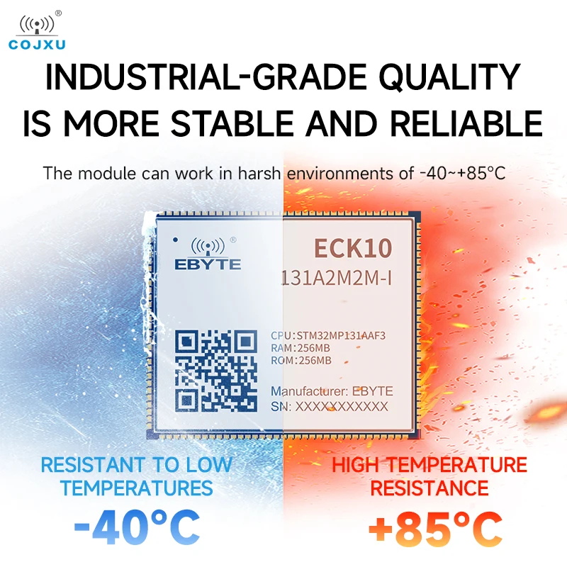 STM32MP13 ARM cortex A7 System On Board Linux COJXU ECK10 Series 256MB /512MB DDR3 256MB NAND FLASH Industrial Grade Core Board