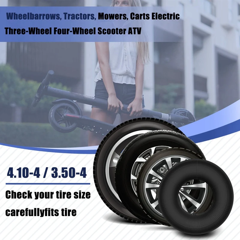 4.10/3.50-4 camera d'aria per carriole, trattori, tosaerba, carrelli Scooter elettrico a tre ruote a quattro ruote ATV
