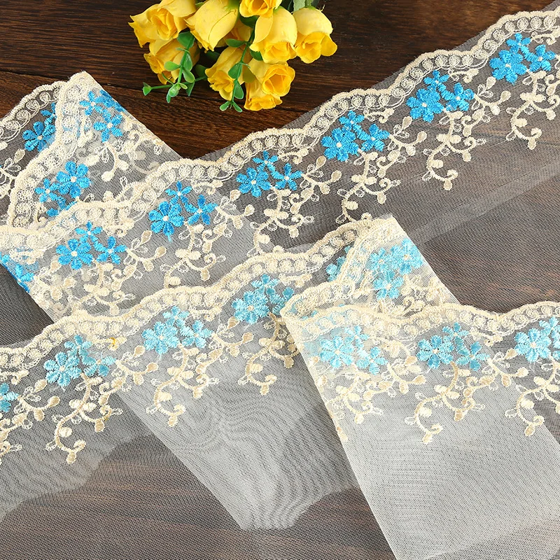 20CM new styling yarn embroidery blue small lace clothing fabric home textile skirt lace DIY accessories