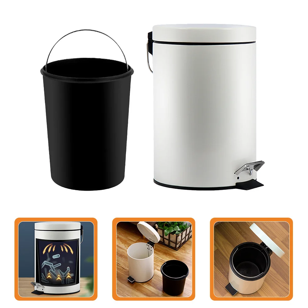 

Pedal Trash Can 5L Household Waste Bin With Lid For Home Office Kitchen Bathroom Garbage Container Pedal Operated Dustbin