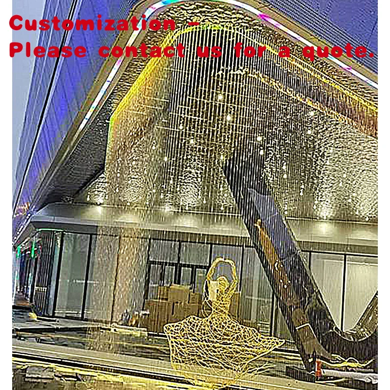 custom.Artificial Waterfalls String Curtain Wall Garden Ornaments with Falling Effect Outdoor Decorative Fountai