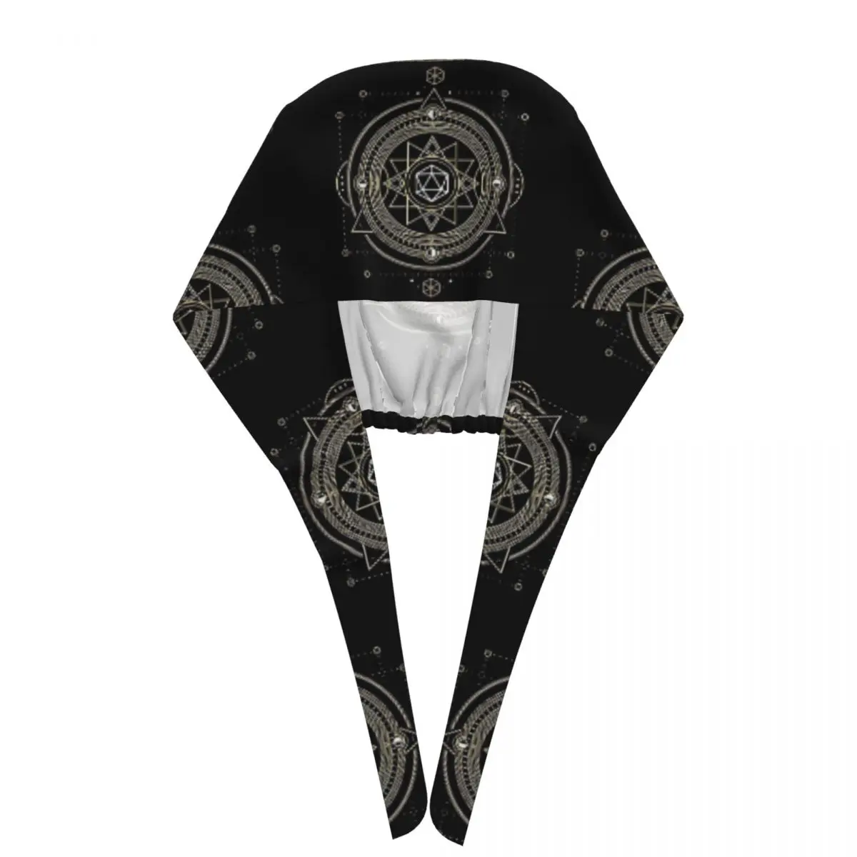 Wielościenna kostka D20 Symbol Sakralny Okultystyczny Czepek Medyczny Czepek Chirurgiczny Męski Damski Czepek Pielęgniarski dla Dentysty