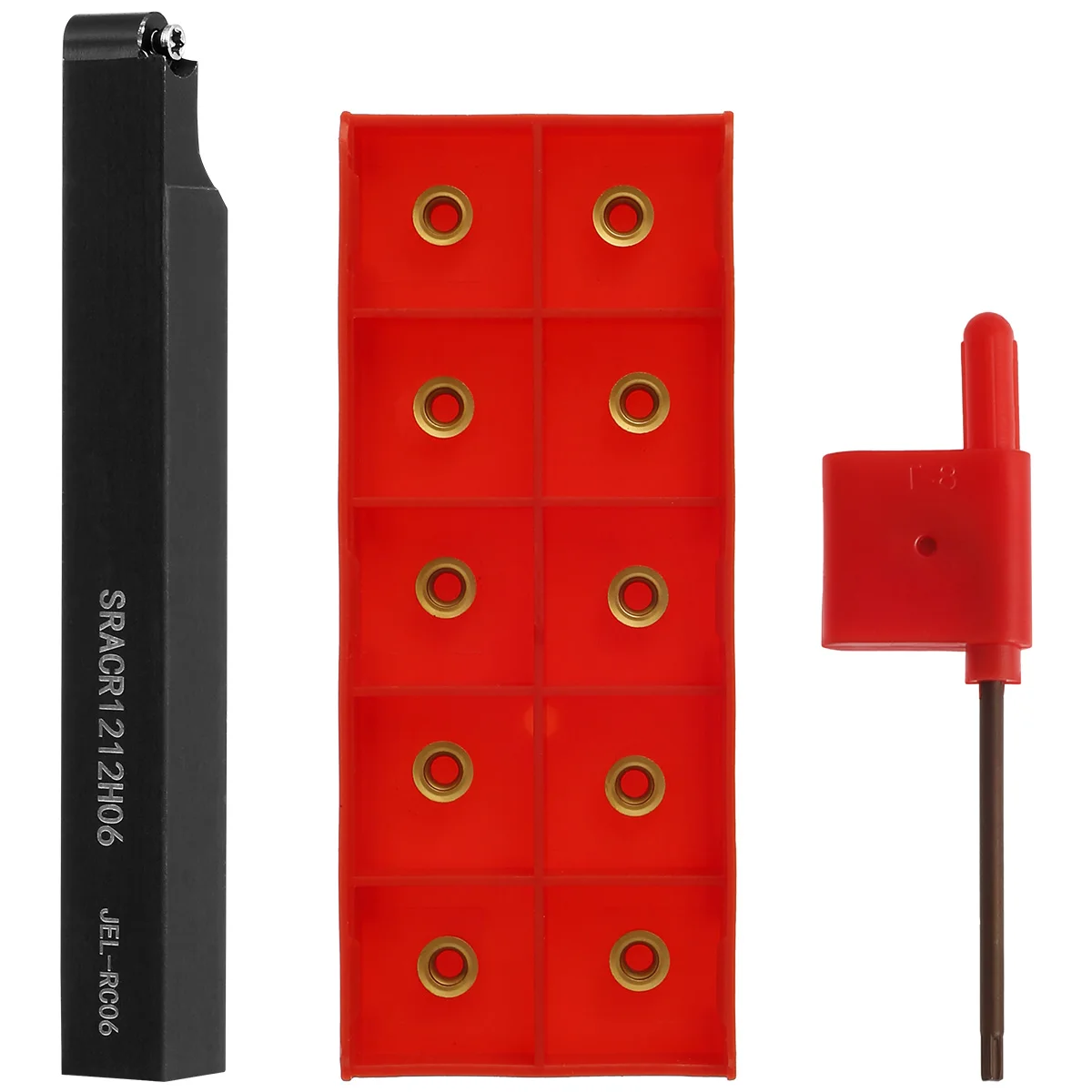 

Tool Holder Boring Bar Wrench Including 10 Pcs Carbide Inserts 1 Wrench Professional Tool Holder Indexable Boring Bar Wrench