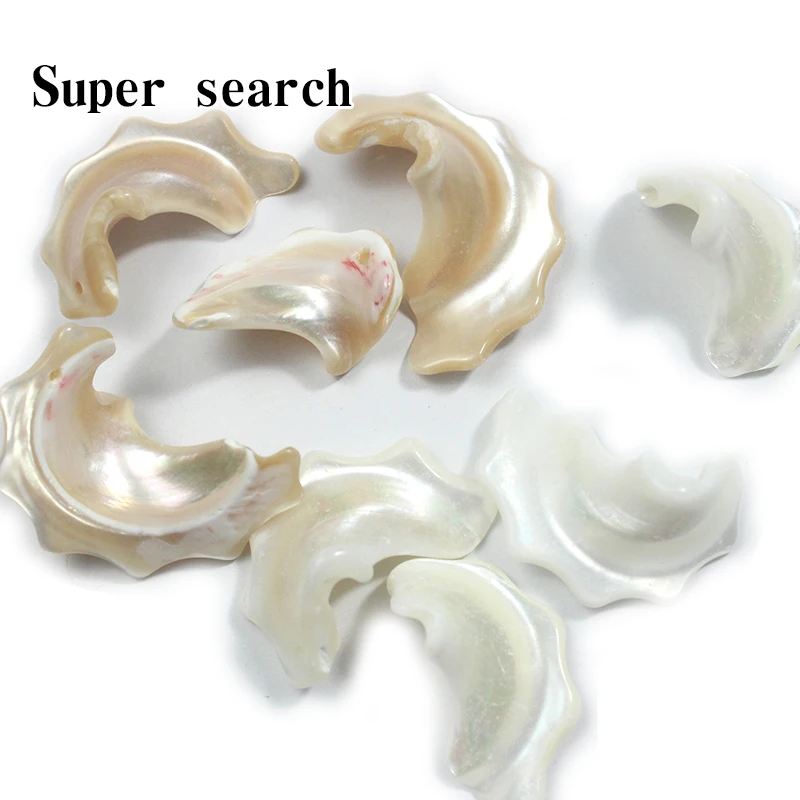 10 Pieces/pack Natural Pearl Shell Pendant Ear Wing Shape Small Pendant For Jewelry Making DIY Necklace Earrings Accessory