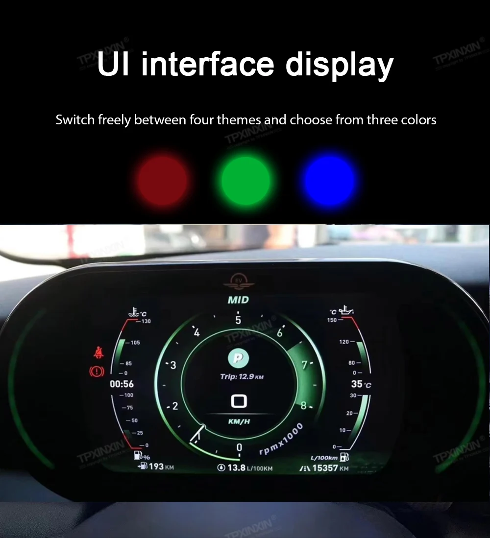 

7 '' Car Digital Cluster For BMW MINI 2014-2023 LCD Instrument Multimedia Player Dashboard Speed Meter Screen Smart Stereo Auto