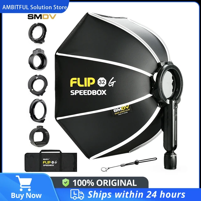 SMDV Flip 32 Quickly Release Parabolic Out Door Softbox for Profoto A2  Godox V1 AD100PRO AD300PRO V860III AD200 Flash Soft box