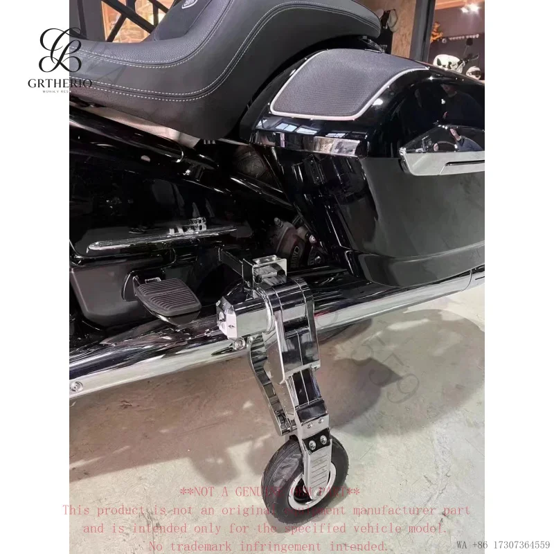 For Indian Roadmaster BMW R18 Chrome Motorcycle Landing Gear Auxiliary Parking Bracket Stabilizer Training Wheels Accessory