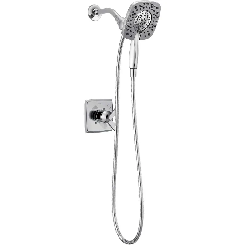 Delta Faucet Ashlyn 17 Series Dual-Function Shower Trim Kit with 2-Spray Touch-Clean In2ition 2-in-1 Hand Held Shower Head