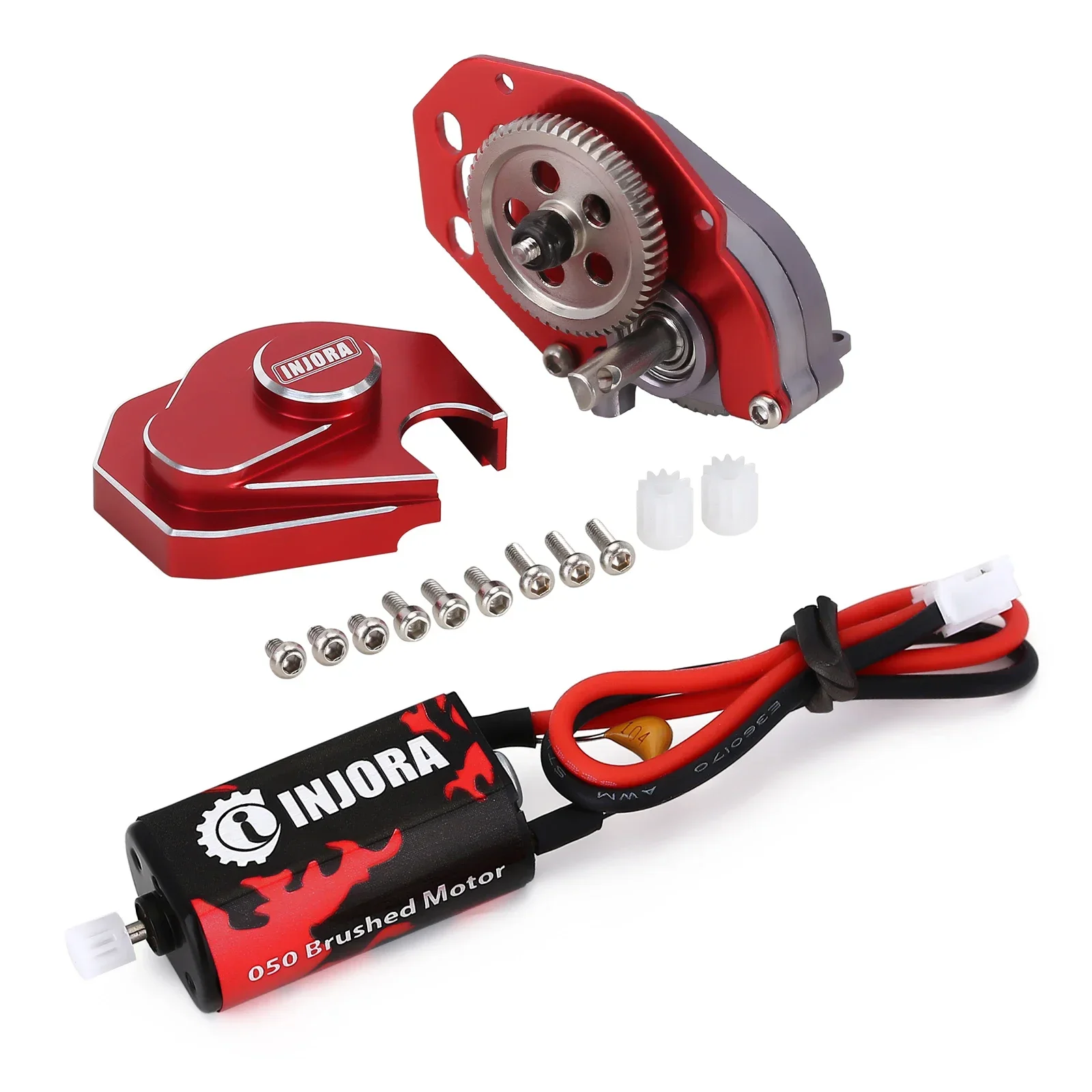 INJORA CNC Aluminium Komplettes Getriebe für 1:24 RC Crawler Car Axial SCX24 Deadbolt C10 JLU Gladiator Bronco Upgrade