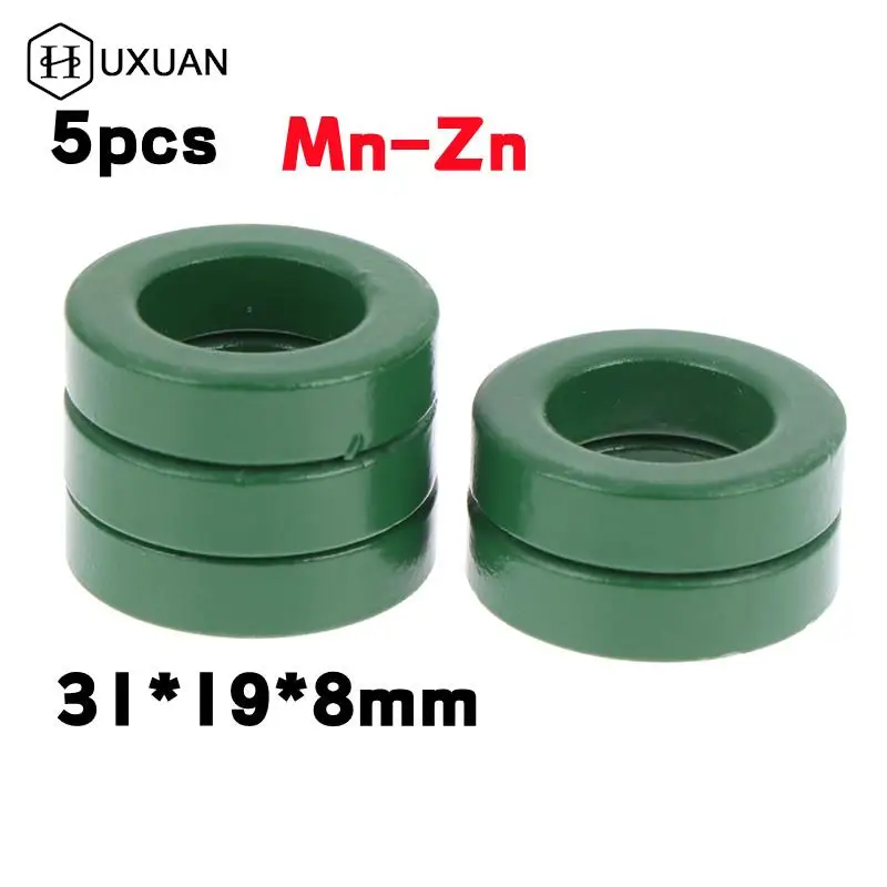 5pcs Mn-Zn High Conductivity Green Ferrite Core Ring 31*19*8mm Anti-interference Filter Inductor 31x19x8 Mm