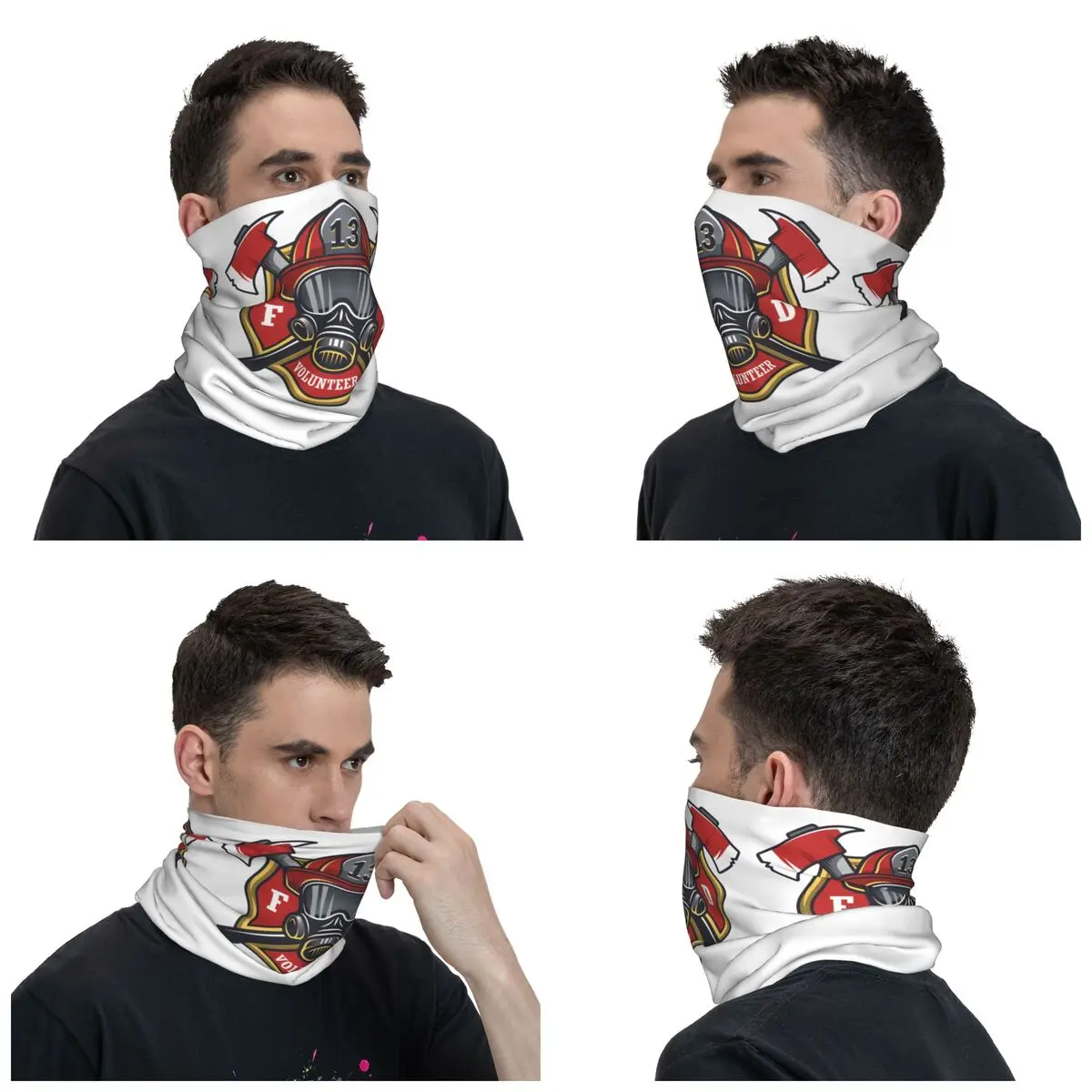 Bufanda de tubo de esquí personalizada para hombres y mujeres, Bandana de calavera de bombero, calentador de cuello, polaina de rescate de incendios, cubierta facial, Invierno