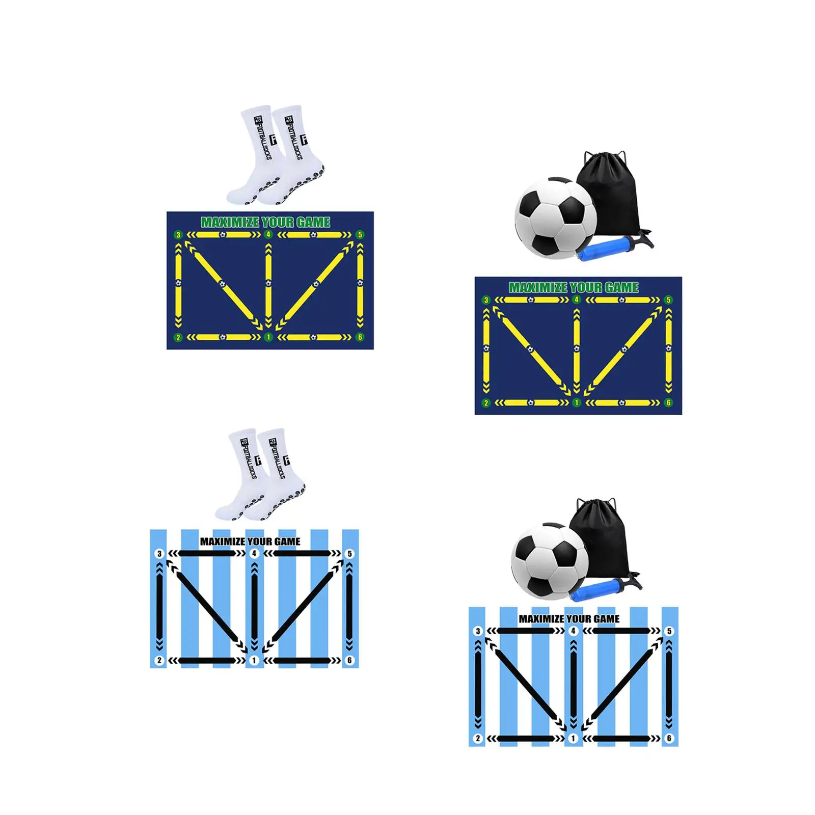 

Football Footstep Training Mat Non Slip Dribble Sports Auxiliary Props Foldable Supplies Football Mat for Home Indoor Outdoor