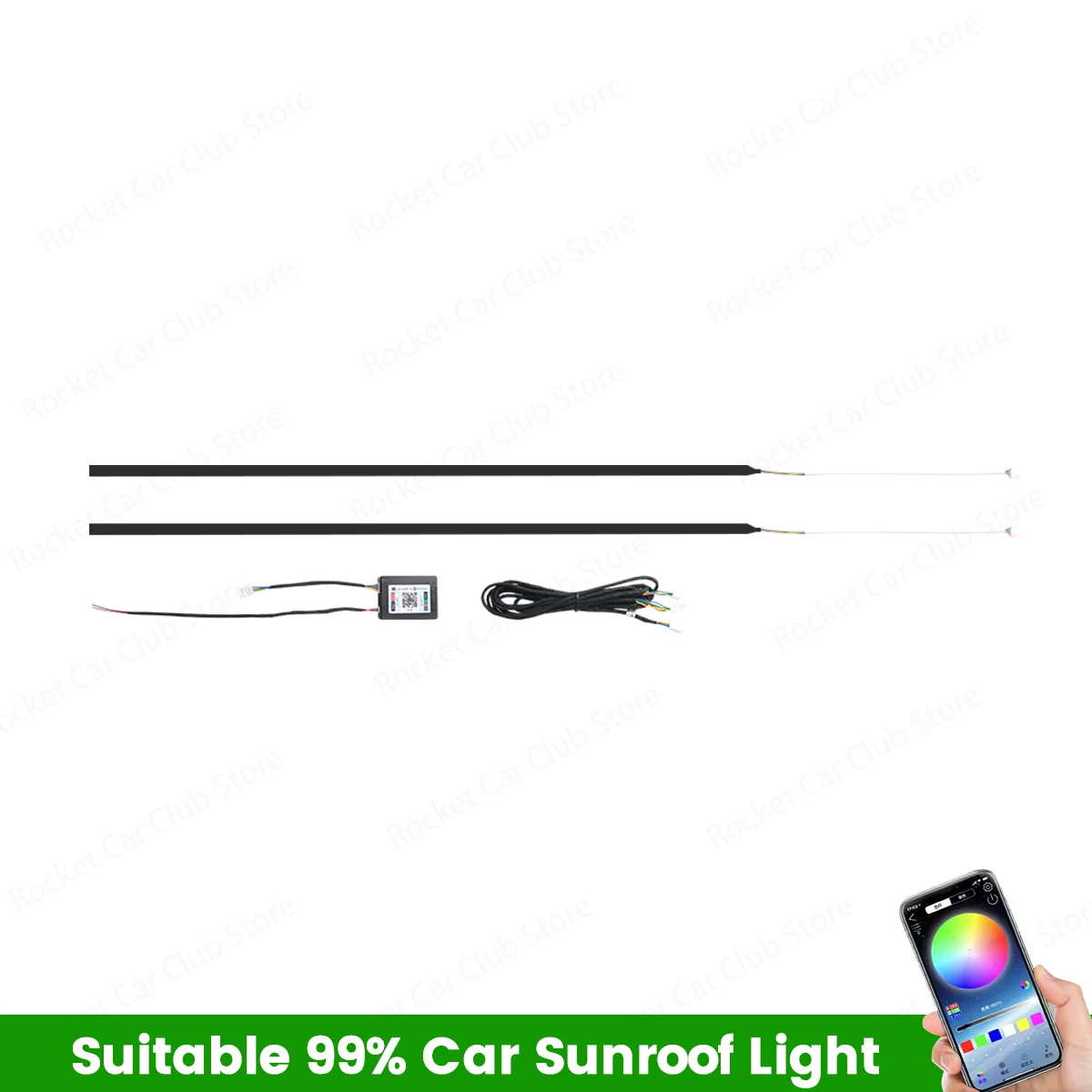 For Tesla Toyota Honda Audi Benz BMW Car Roof Ambient Light Atmosphere Lamp APP Control Skylight 256 Colour LED Sunroof Light
