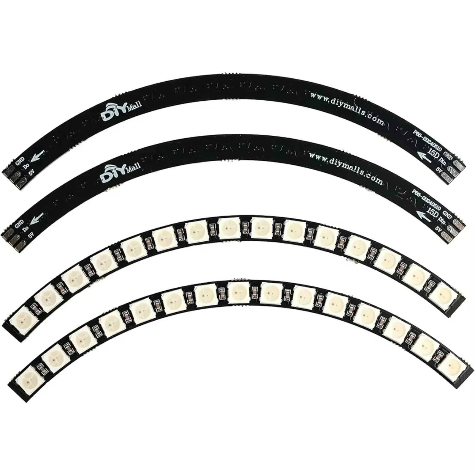 WS2812B 60 بت RGB مصباح LED دائري مع برامج تشغيل مدمجة لاردوينو وRPI #3