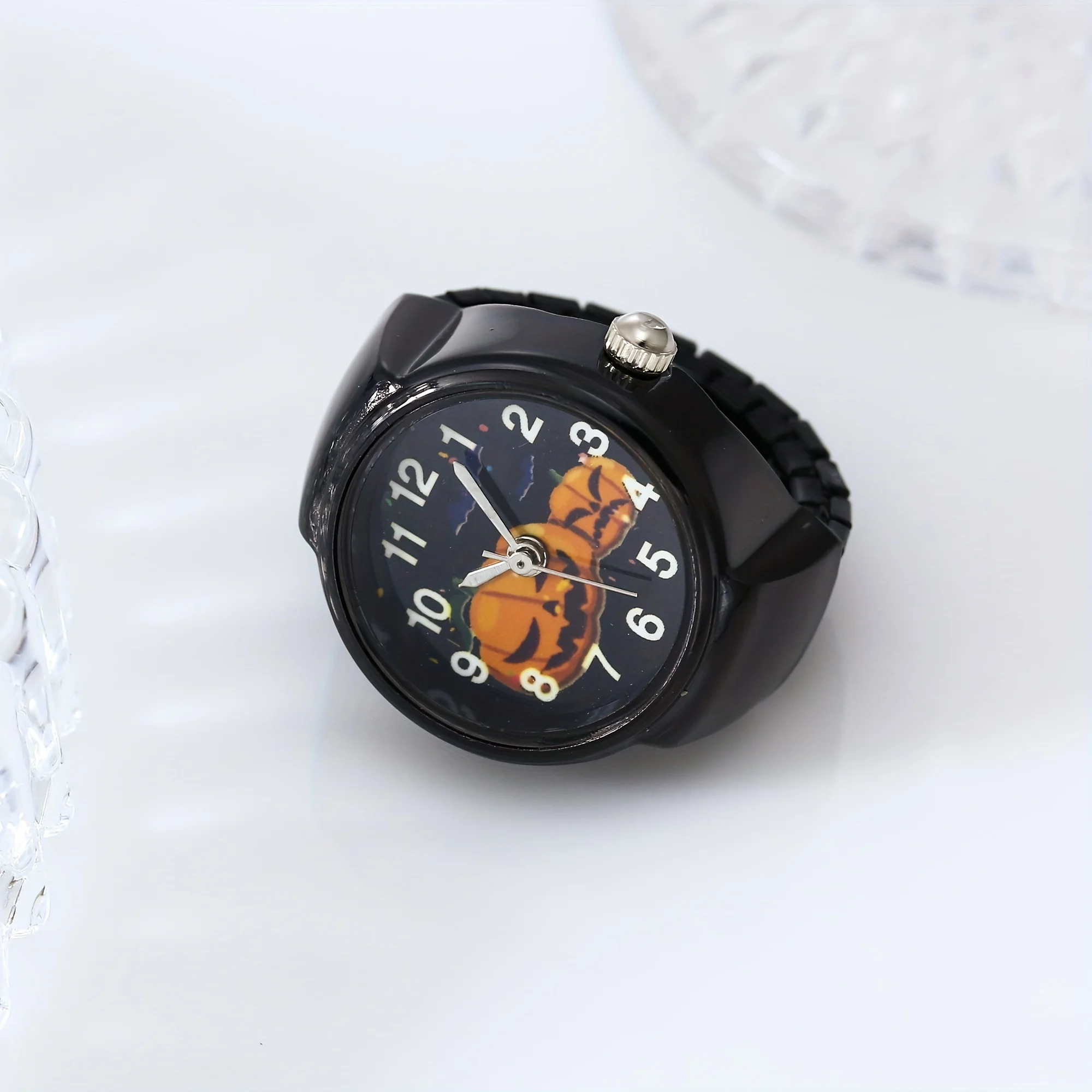 Dark Wind Pumpkin Skull Ring Watch Finger Watch Fashion Trend Big Pumpkin Lamp Watch