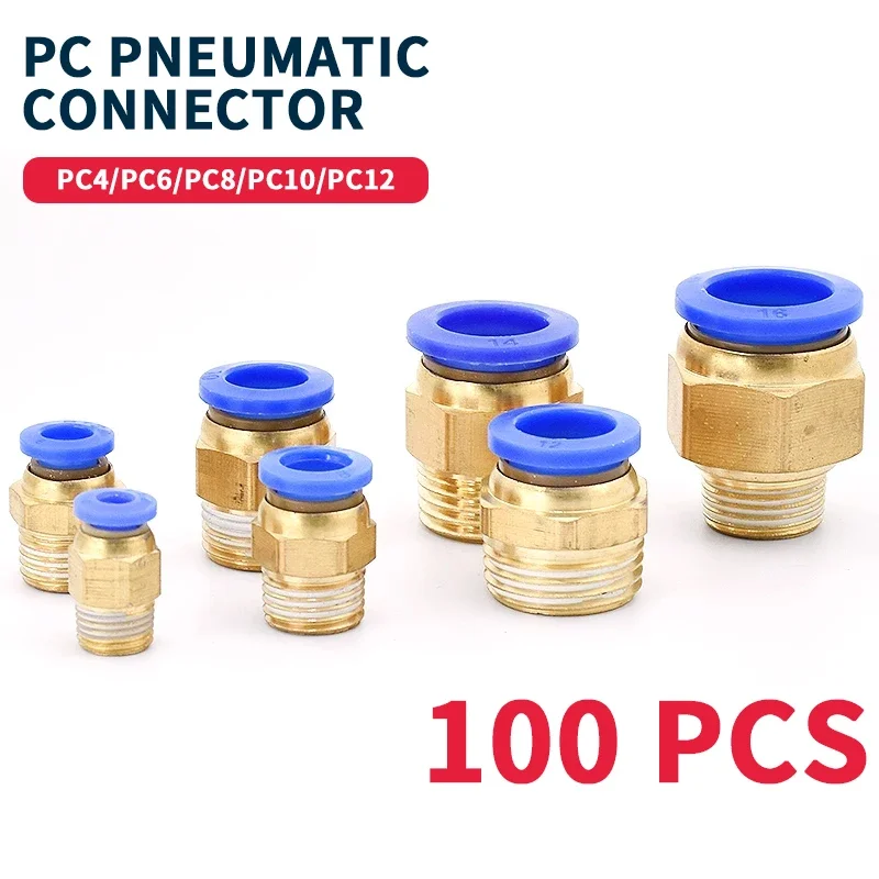 

Pneumatic Component PC8-02 Threaded Straight Quick Connect Quick Connect Air Source External Wire 10-01 6-03