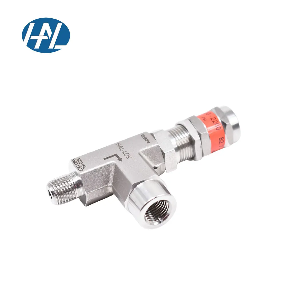 

1/4" Male NPT x 1/4" Female NPT 3000psi Manual Safety Pressure Relief Valve