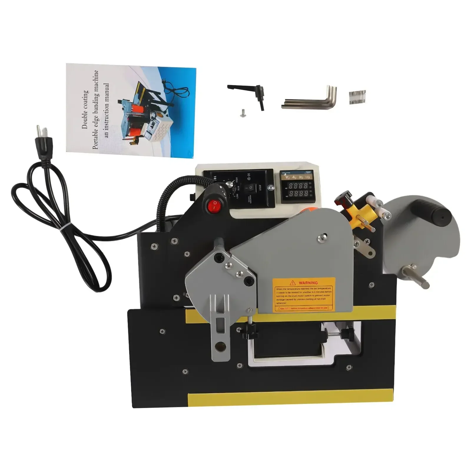 ​ ​ เครื่องปิดขอบไม้แบบพกพา 110V ความเร็ว 5 เมตร/นาที ติดกาวสองด้าน สำหรับวัสดุเมลามีน กระดาษ ไม้ พีวีซี และเอเอ็บีเอส ​ ​