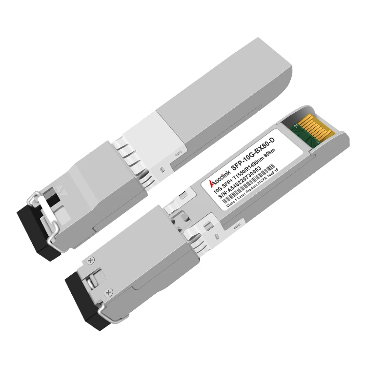 10G BIDI 80km SFP+ Single fiber Optic Transceiver Module,TR1550, RX1490nm Duplex LC for Cisco Mikrotik Switch