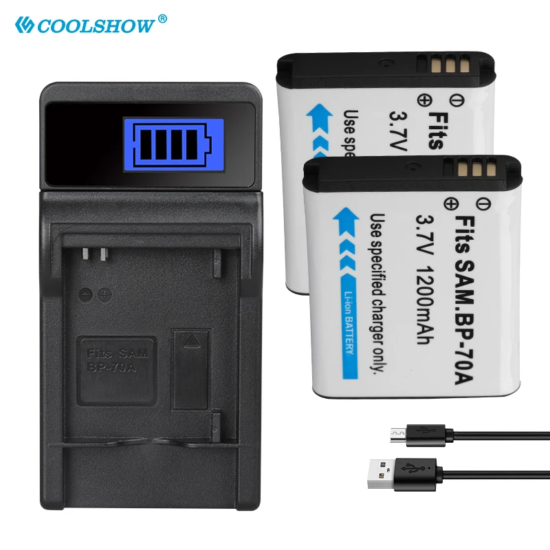 بطارية الكاميرا BP-70A لسامسونج AQ100 ES65 ES67 ES70 ES71 ES73 ES74 BP 70A EA-BP70A IA-BP70A بطاريات 1200mAh