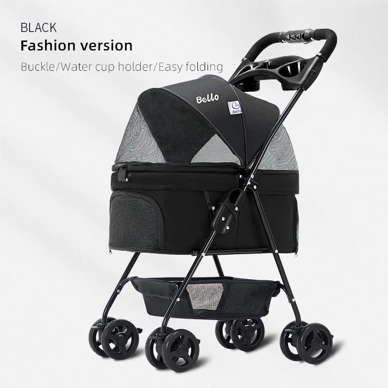 

Lightweight Pet Stroller For Small Dogs And Cats - Portable And Foldable Design