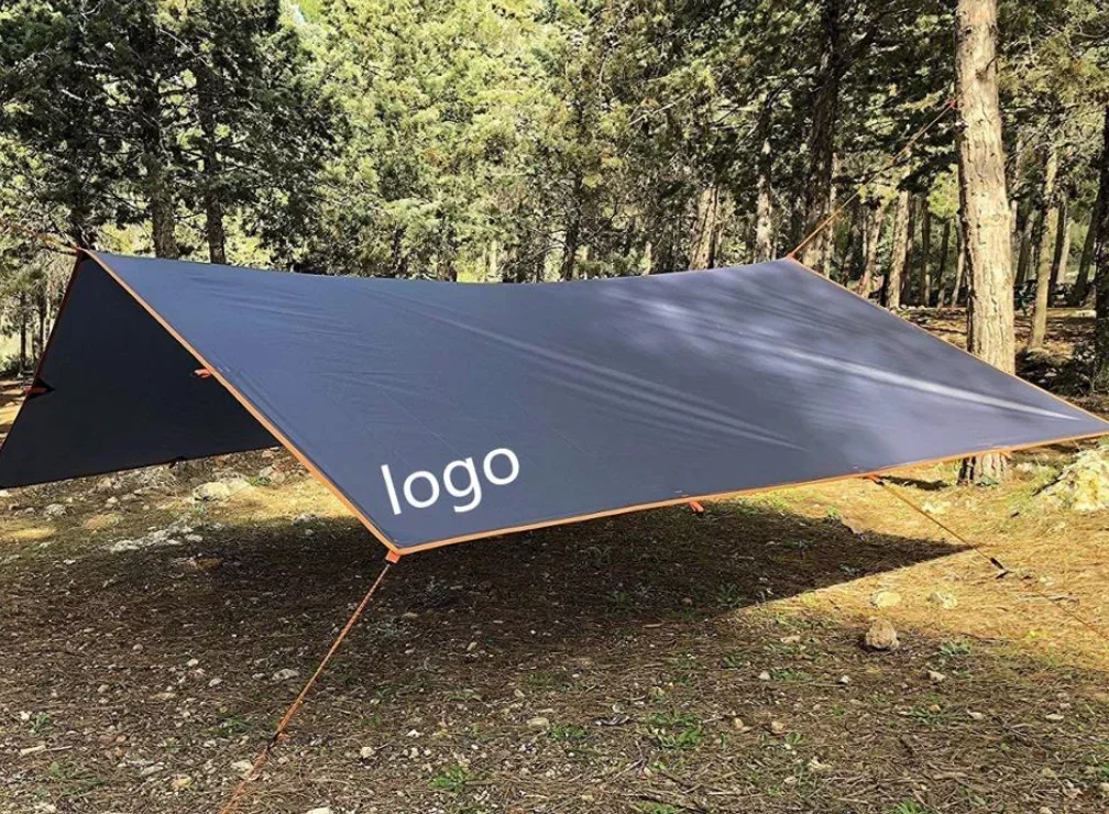

Outdoor Camping Tent Rain Fly Tarp 210T Nylon Ripstop PU 3000 Waterproof Lightweight Survival Gear Shelter for Camping