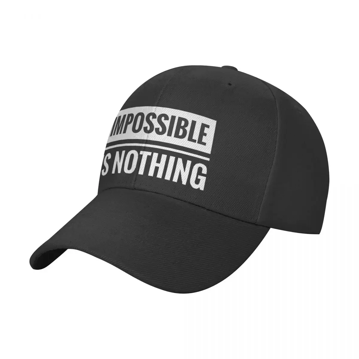 Custom White Impossible Is Nothing Baseball Cap Women Men Breathable Trucker Hat Outdoor