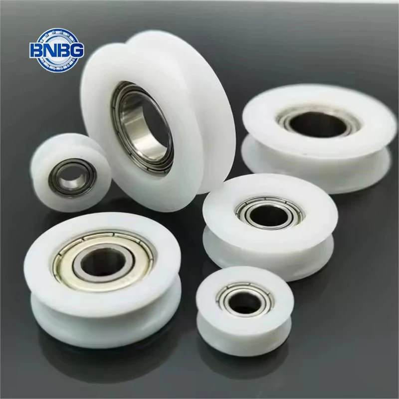 10pcs Plastic Coated Nylon Pulley Bearing With V / U Groove High Quality 0632UU 6 * 32 * 10mm Embedded Bearing BU0632