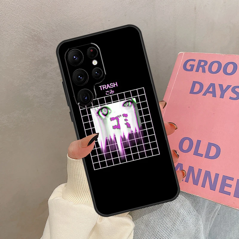 Trieste Japanse Anime Esthetische Case Voor Samsung Galaxy S24 Ultra S20 S21 S22 S23 S25 Ultra S9 S10 Plus S25 FE Cover Coque