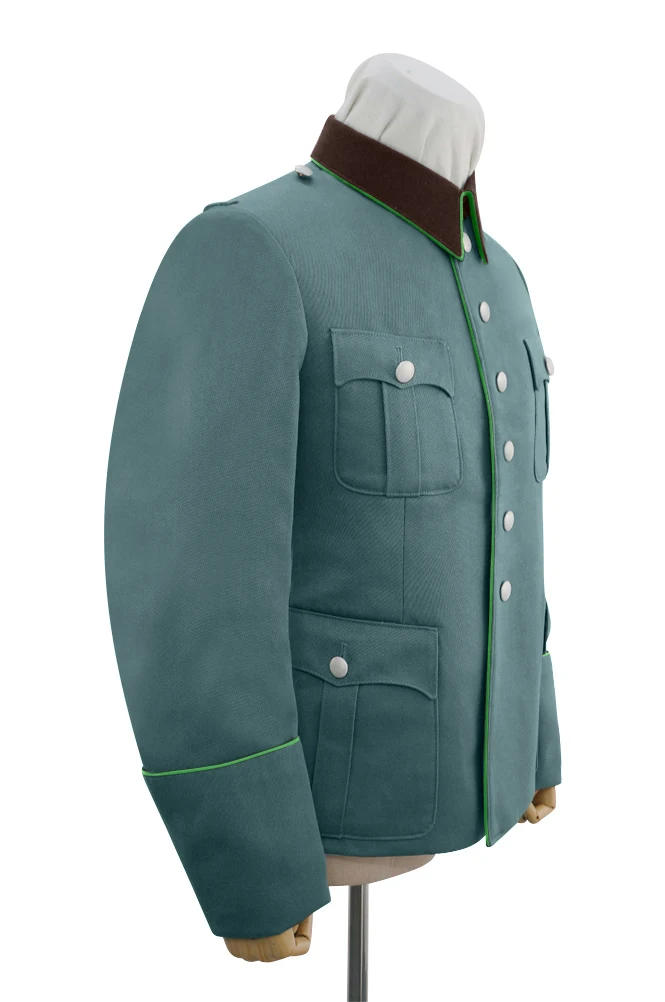 GUDK-B012 WWII giacca a tunica modificata Gabardine ufficiale generale della polizia tedesca 6 bottoni