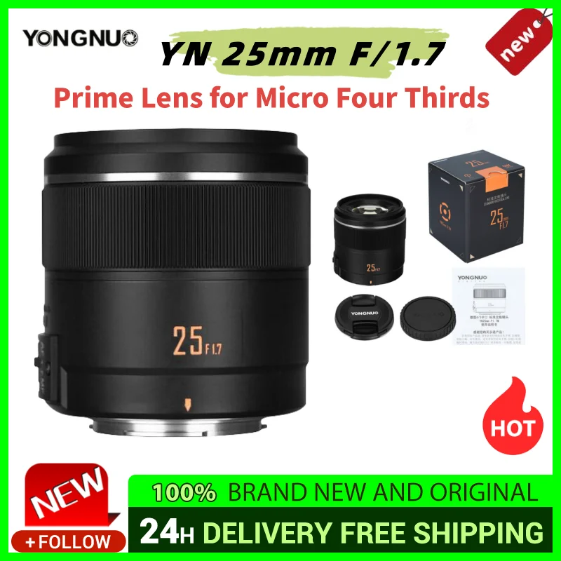 Yongnuo YN 25mm f/1.7 Prime Lens for Micro Four Thirds