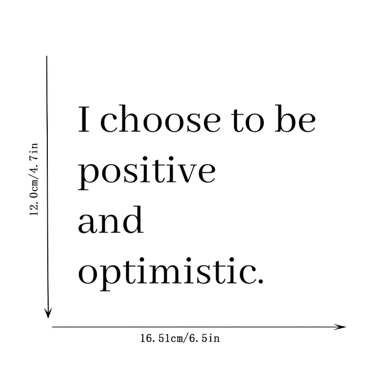 I Choose to Be Positive and Optimistic, Mirror Makeup Mirror Stickers, Car Sticker, Car Window Decoration, Vinyl Sticker