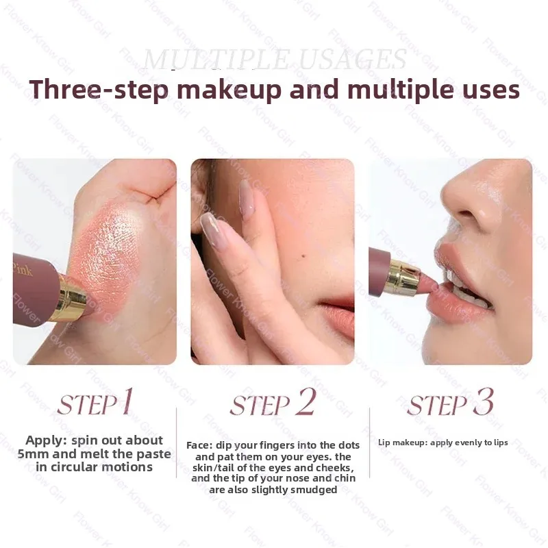 Heavenpink Essence متعددة الأغراض عصا ترطيب الشفاه بلسم طويل الأمد ترطيب مائي أحمر الخدود تمييز ماكياج الوجه الطبيعي