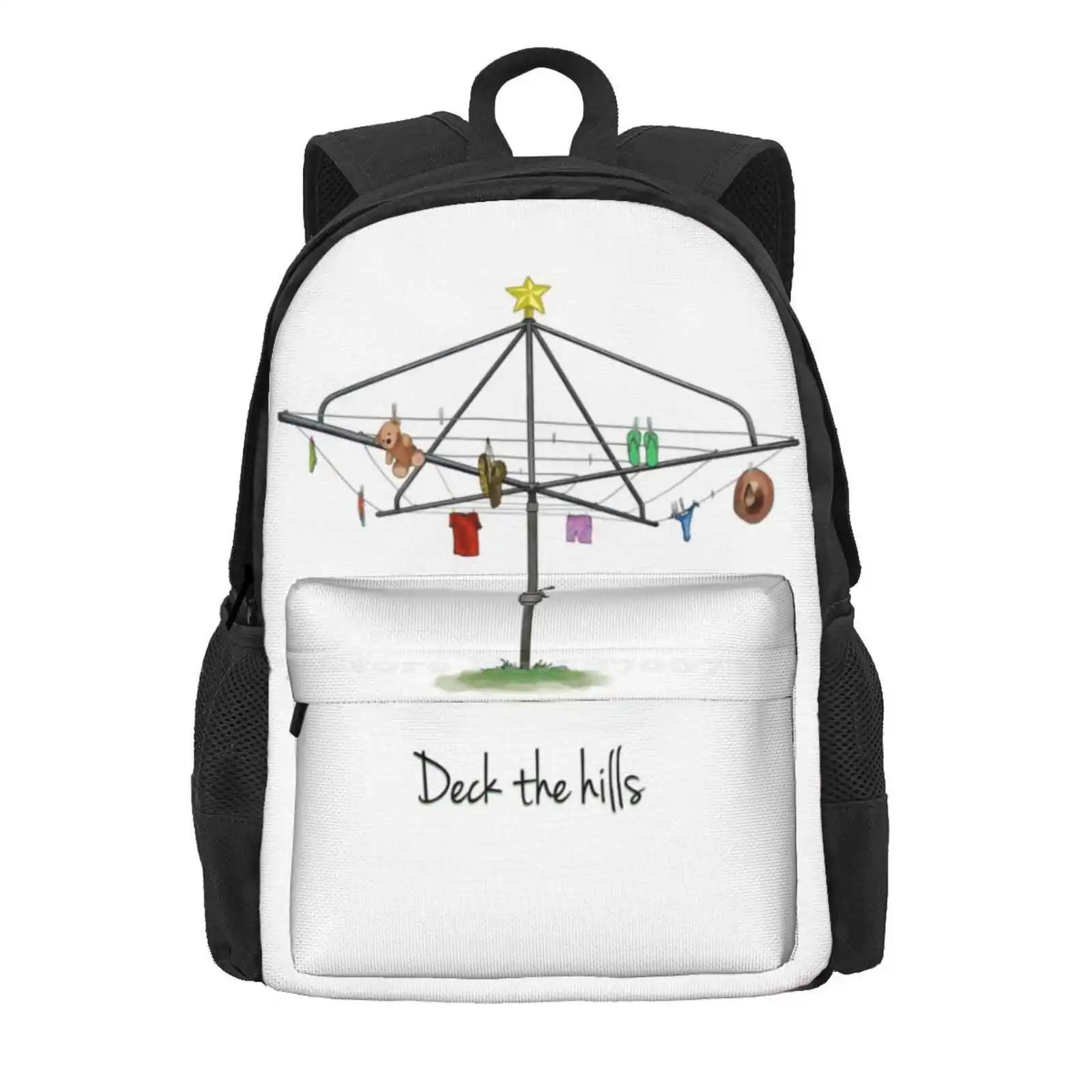 Deck The Hills - Laundry Edition Hot Sale Schoolbag Backpack Fashion Bags Deck The Hills Deck The Halls Australiana Aussie