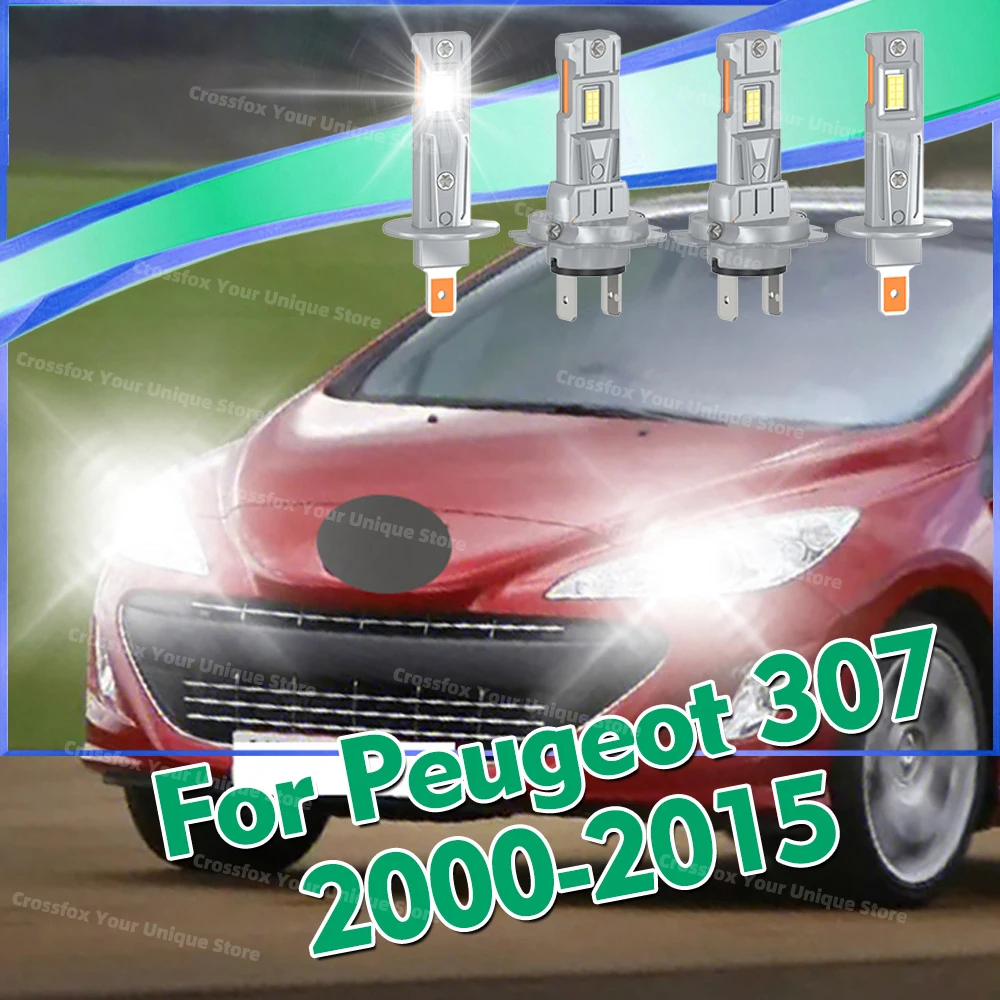 

2/4x High Low Beam 6000K Led Headlights 30000LM For Peugeot 307 2000-2015 2004 2005 2006 2007 2008 2009 2010 2011 2012 2013 2014