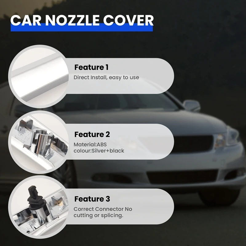Car Styling Headlight Washer Nozzle Cover For Lexus GS300 GS350 GS430 GS450H GS460 2006-2011 85208-30031 85207-30031 view 6