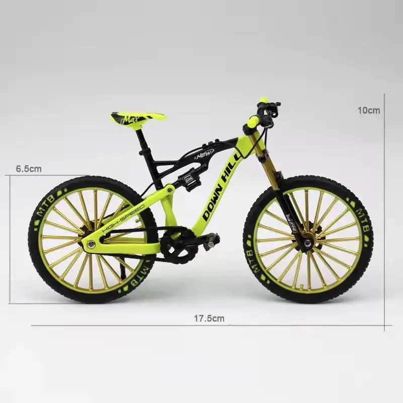 1:10Alloy Bicycle Model Simulation Mountain Downhill Racing Mini Model Car Metal Toy Car Ornaments Collection