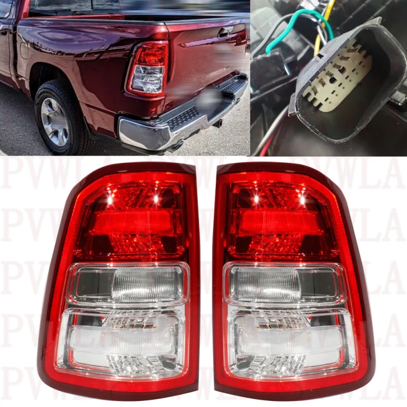 Pair Tail Light Rear Lamp With Halogen Bulbs 55112989AE/CH280022 55112988AE/CH2801221 For Dodge Ram 1500 2019 2020 2021