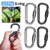 1/2Pcs Carabiner Set Camping Survival Daily Keychain Key Chain Tactical Alloy Aluminum Caribiner Hook Outdoor Karabiners Clip