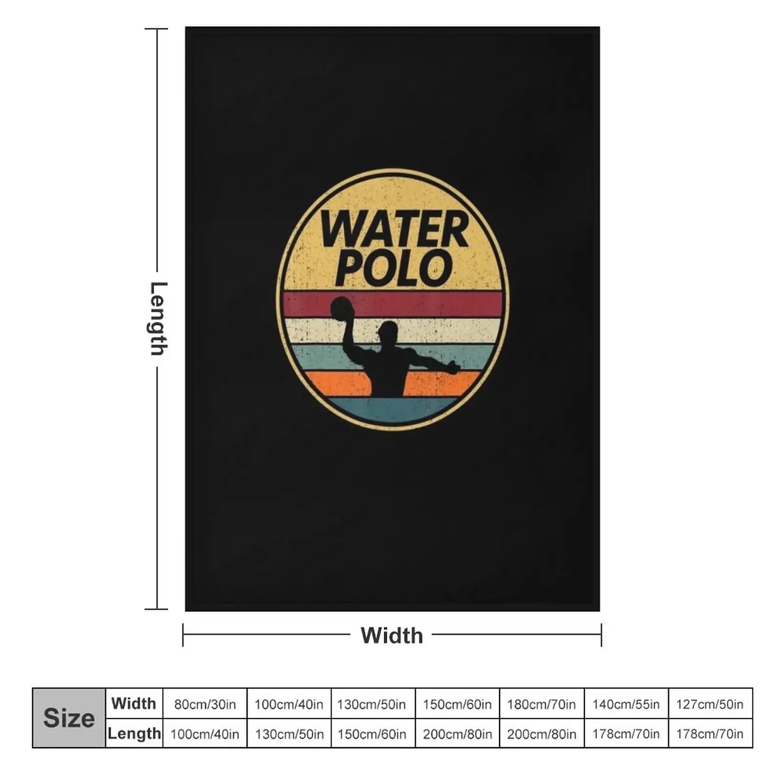 Retro Water Polo Vintage H2 Polo Waterpolo Throw Blanket wednesday Personalized Gift Blankets